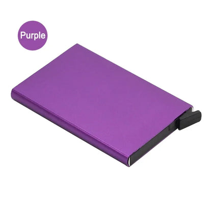 Anti Rfid Blocking Smart Wallet for Men Women ID Bank Credit Card Holder Metal Thin Slim Women Wallets Pop up Minimalist Purse
